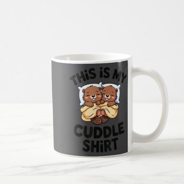 Funny Beaver Couple This Is My Cuddle  Coffee Mug (Right)