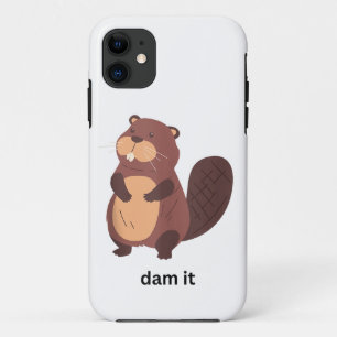 Funny Beaver Dam it Beavers Humour Cute Animal Gra iPhone 11 Case