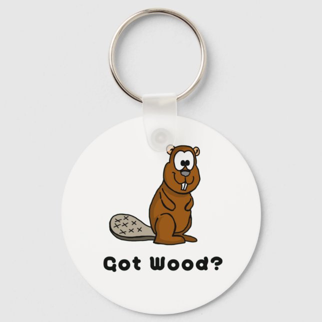 Funny Beaver Key Ring (Front)