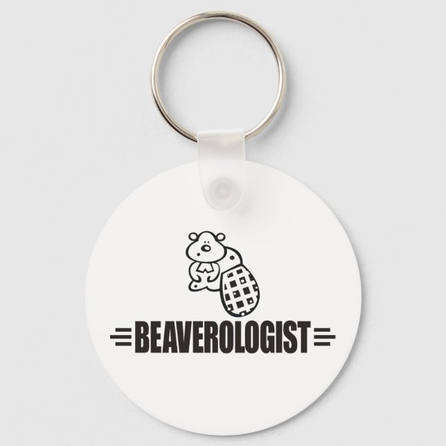 Funny Beaver Key Ring (Front)