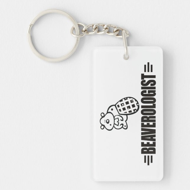 Funny Beaver Key Ring (Front)