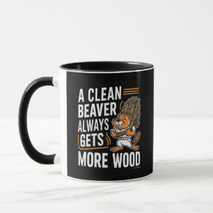 Funny Beaver Lumber Pun Vintage Art Mug