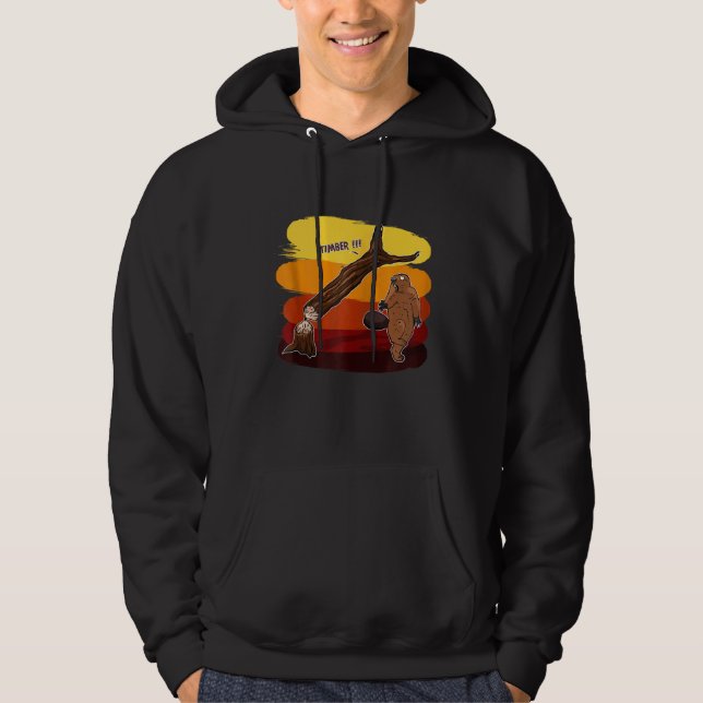 Funny Beaver Zip Hoodie (Front)