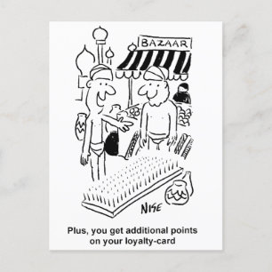 Funny Bed of Nails Indian Bazaar Marketplace Postcard