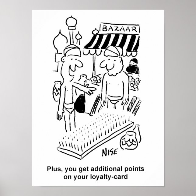 Funny Bed of Nails Indian Bazaar Marketplace Poster (Front)