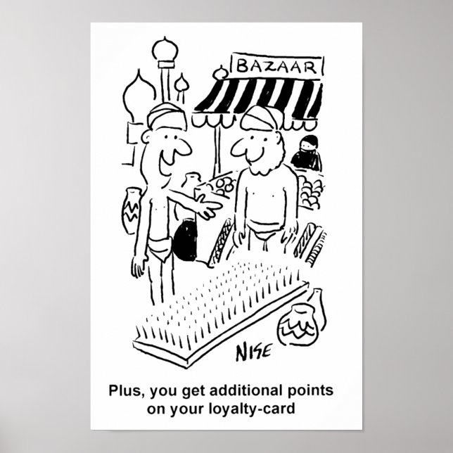 Funny Bed of Nails Indian Bazaar Marketplace Poster (Front)