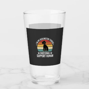Funny Bedlington Terrier Emotional Support Human R Glass