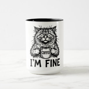 Funny Bedraggled Cat Mug