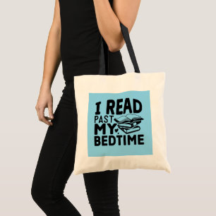 Funny bedtime read word art  tote bag