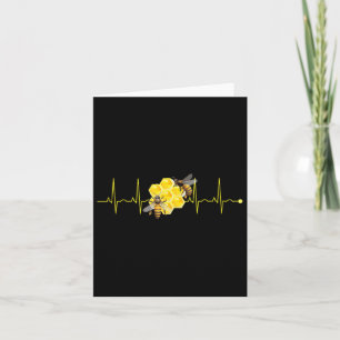 Funny Bee Heartbeat Hive Nature Buzzing Insect Lov Card