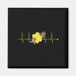 Funny Bee Heartbeat Hive Nature Buzzing Insect Lov Magnet