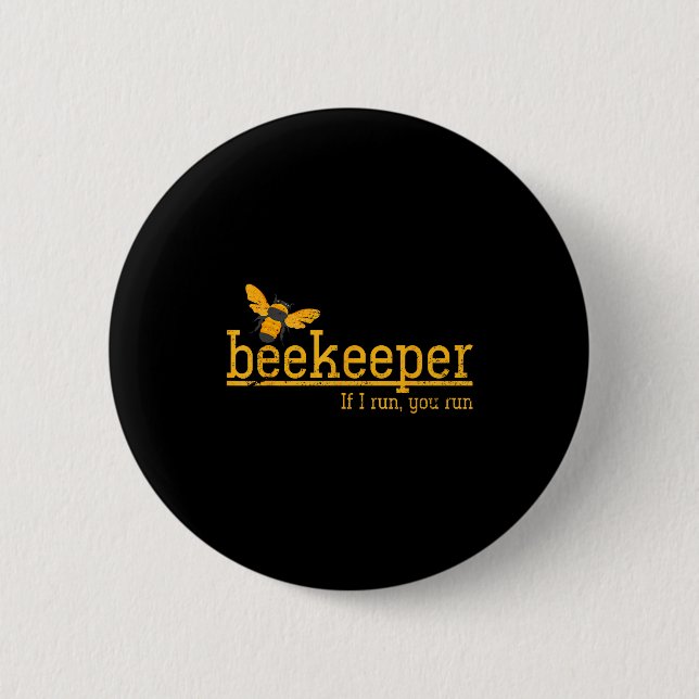 Funny Bee Hive Honey Lover Gift Beekeeper  6 Cm Round Badge (Front)