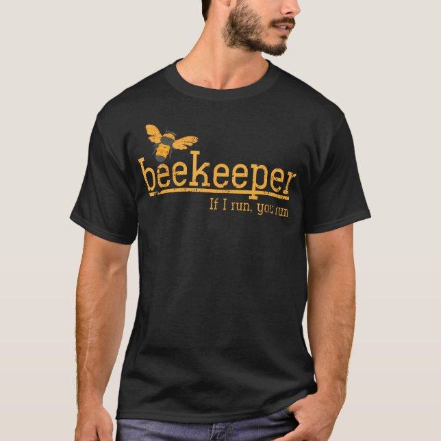 Funny Bee Hive Honey Lover Gift Beekeeper T-Shirt (Front)