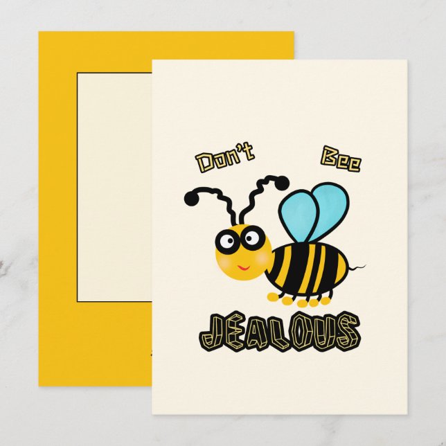 Funny bee holiday card (Front/Back)