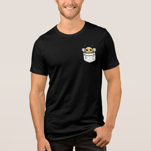 Funny Bee In The Pocket Tri-Blend Shirt (Front)