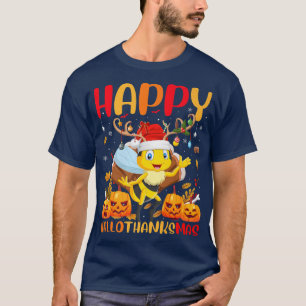 Funny Bee Lover Happy Bee HelloThanksMas T-Shirt