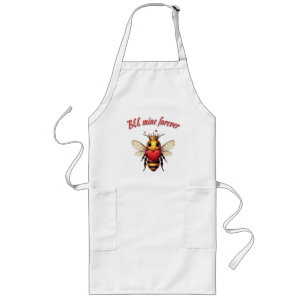 Funny Bee Pun Valentine  Long Apron
