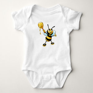 Funny Bee With Honey Spoon Wearing Sneakers