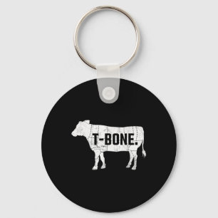 Funny Beef Bbq T-bone Steak Shirt  Key Ring