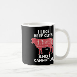 Funny Beef Cuts Chart I Bbq Butcher Coffee Mug