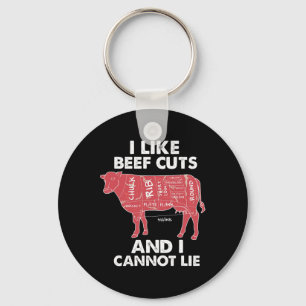 Funny Beef Cuts Chart I Bbq Butcher Key Ring