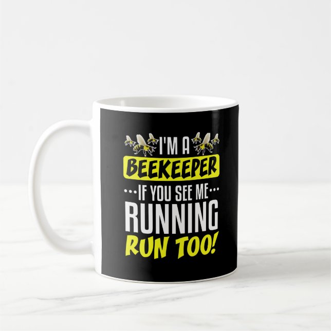 Funny Beekeeper Beekeeping Gift Bee Lover Coffee Mug (Left)