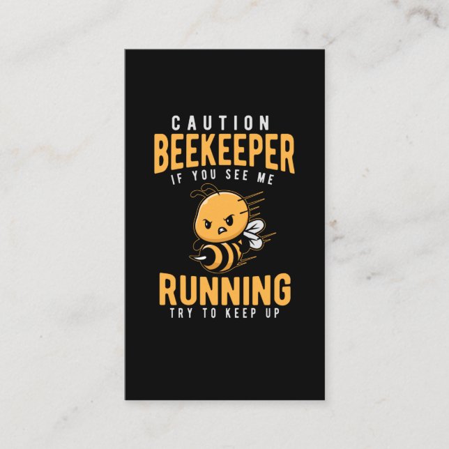 Funny Beekeeper Joke Bee Humour Business Card (Front)