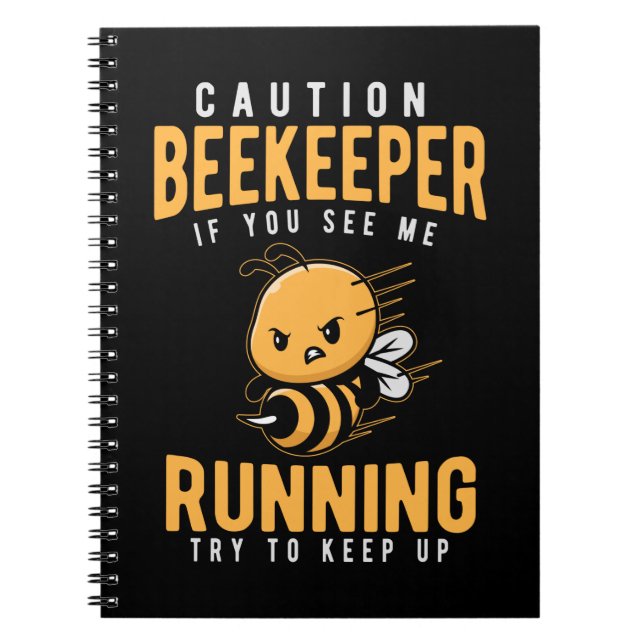 Funny Beekeeper Joke Bee Humour Notebook (Front)