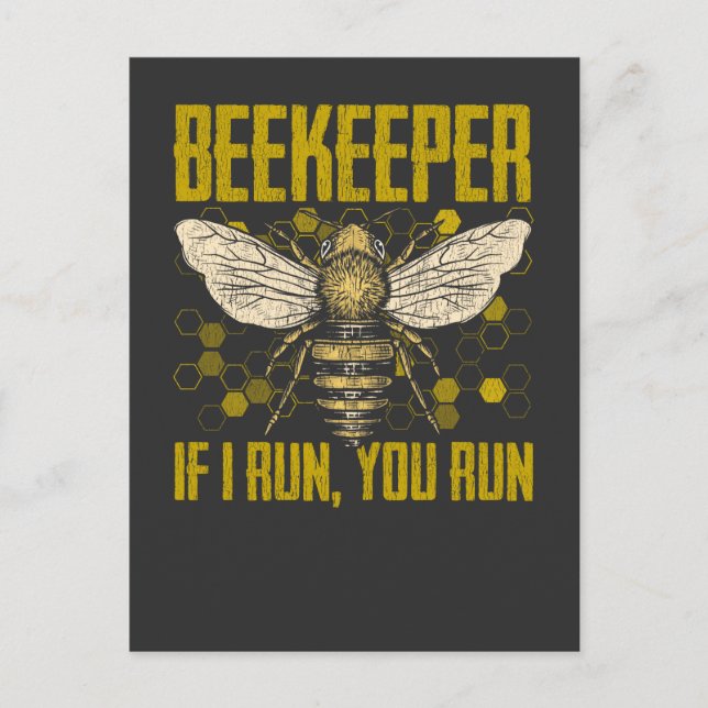Funny Beekeeper Quote for Bee Lover Postcard (Front)