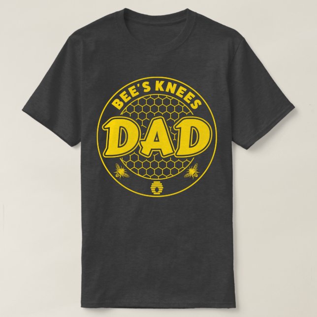 Funny Beekeeping Best Dad Ever Father Pun T-Shirt (Design Front)