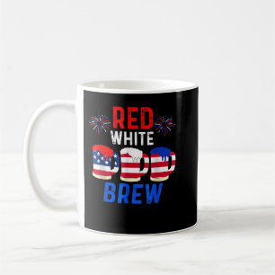 Funny Beer America Patriotic Red White Brew Flag S Coffee Mug