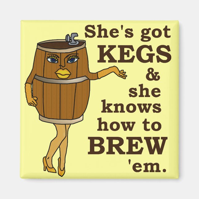 Funny Beer Brewer Magnet (Front)