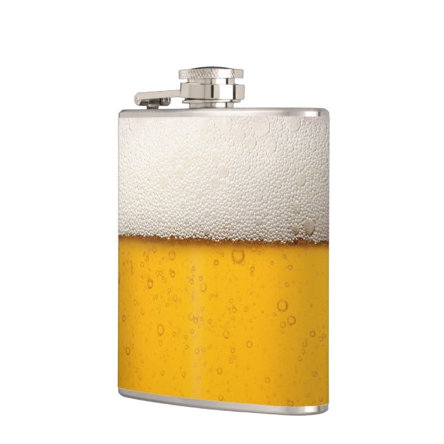 Funny Beer Bubbles Hip Flask (Left)
