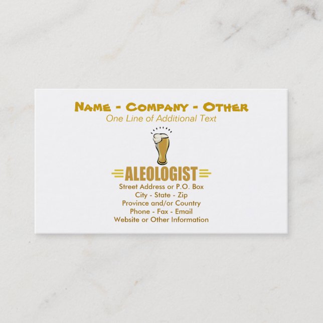 Funny Beer Business Card (Front)