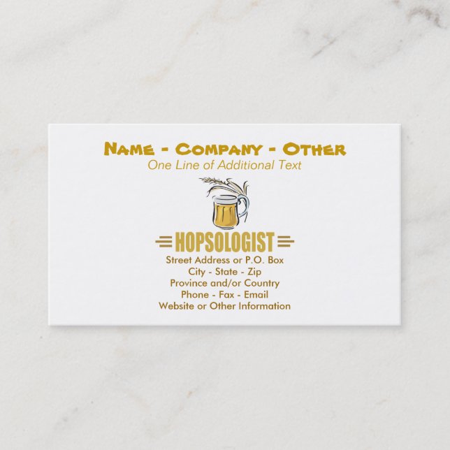 Funny Beer Business Card (Front)