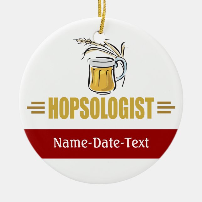 Funny Beer Ceramic Ornament (Front)