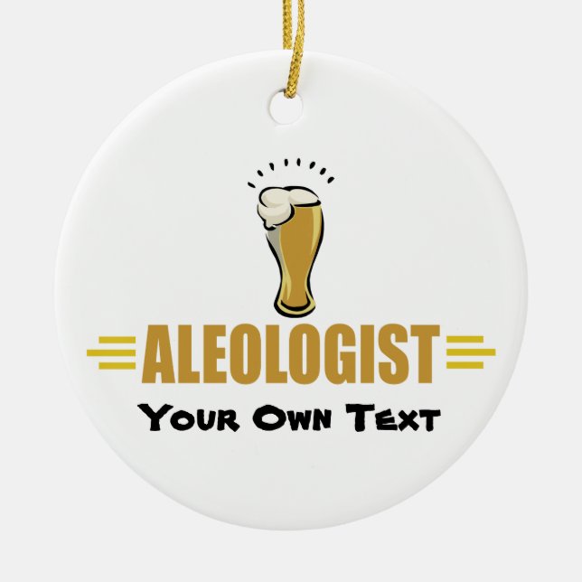 Funny Beer Ceramic Tree Decoration (Front)