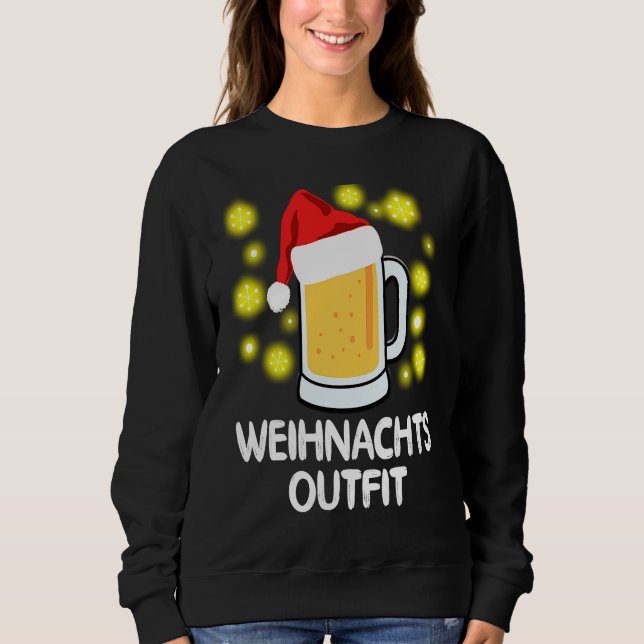 Funny beer Christmas outfit men's motif Christmas  Sweatshirt (Front)