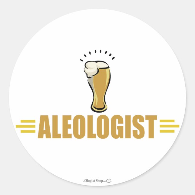 Funny Beer Classic Round Sticker (Front)