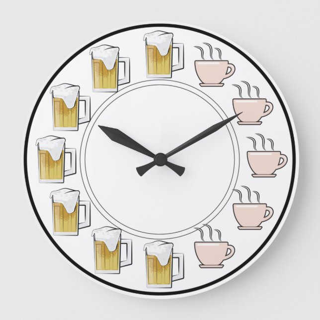 Funny Beer & Coffee Clock  (Front)
