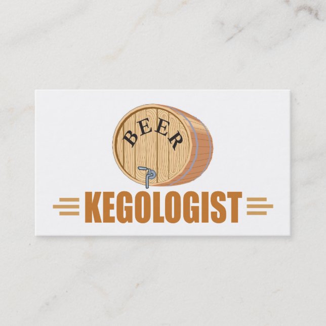Funny Beer Drinking Business Card (Front)