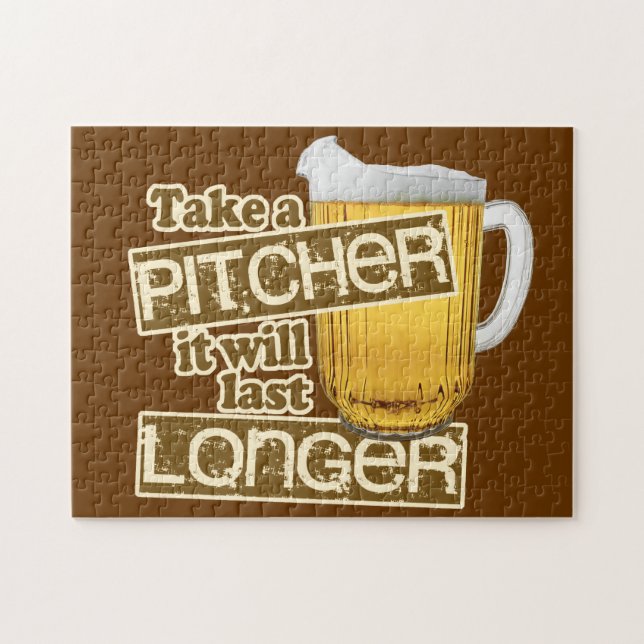 Funny Beer Drinking Humour Jigsaw Puzzle (Horizontal)