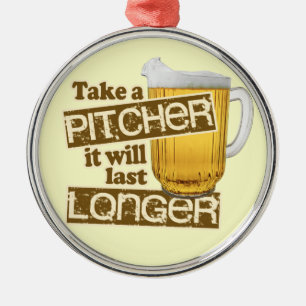 Funny Beer Drinking Humour Metal Tree Decoration