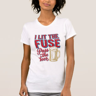 Funny Beer Fireworks Vintage Shirt Design_1