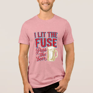 Funny Beer Fireworks Vintage Shirt Design_1