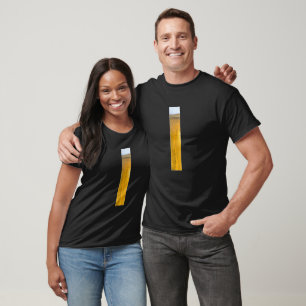 Funny Beer Foam Head Monogram Initial Letter I T-Shirt