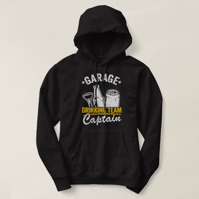 Funny Beer Garage Drinker Garage Drinking Team Cap Hoodie (Design Front)