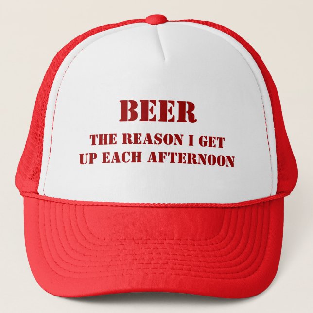 Funny BEER Hat-Customizable Trucker Hat (Front)