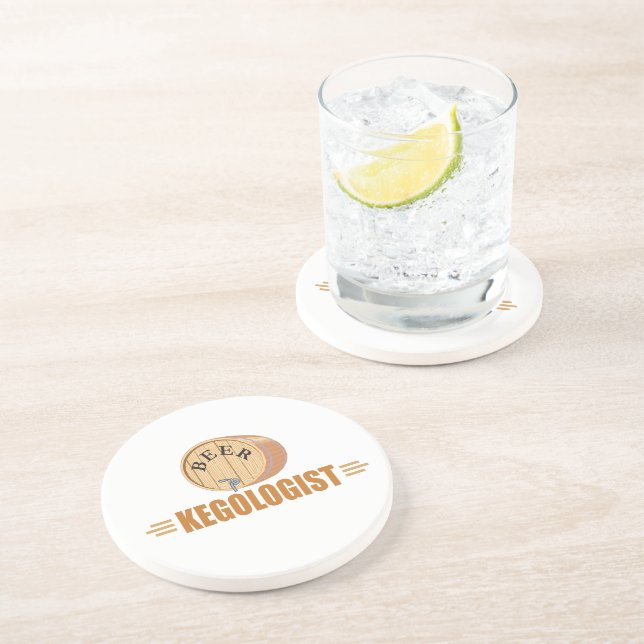 Funny Beer Keg Coaster (Side)