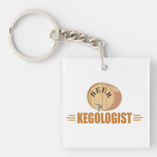 Funny Beer Keg Key Ring
